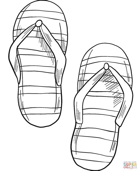 printable flip flop coloring pages