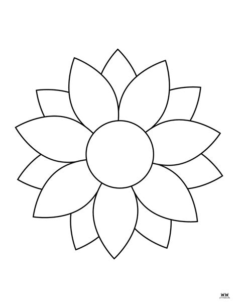 printable flower colouring