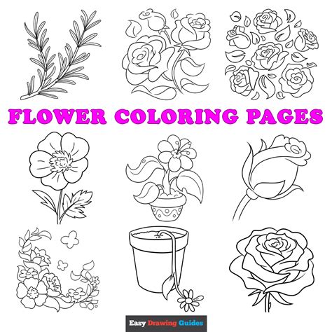 printable flower drawing