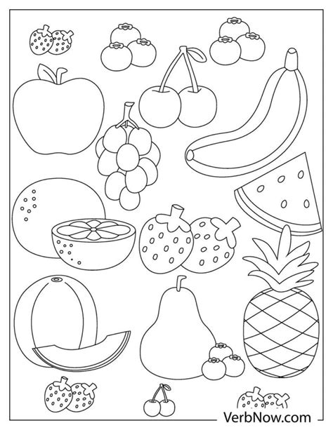 printable fruits coloring pages pdf
