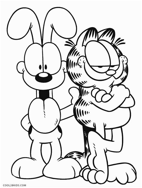 printable garfield coloring pages