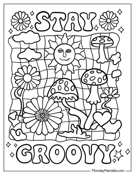 Printable Groovy Coloring Pages
