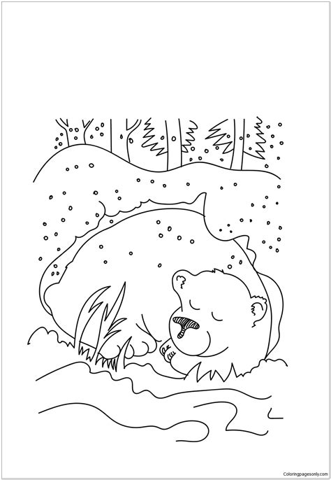 printable hibernation coloring pages