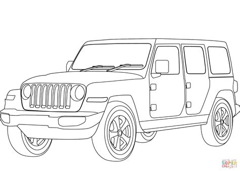 printable jeep coloring pages