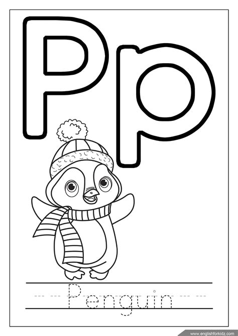 printable letter p coloring pages