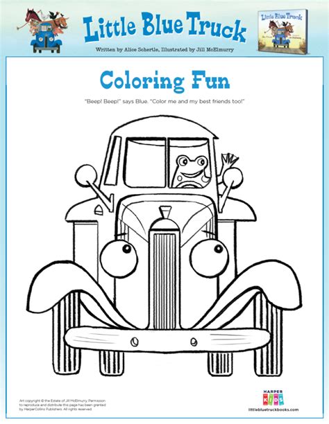 printable little blue truck coloring pages