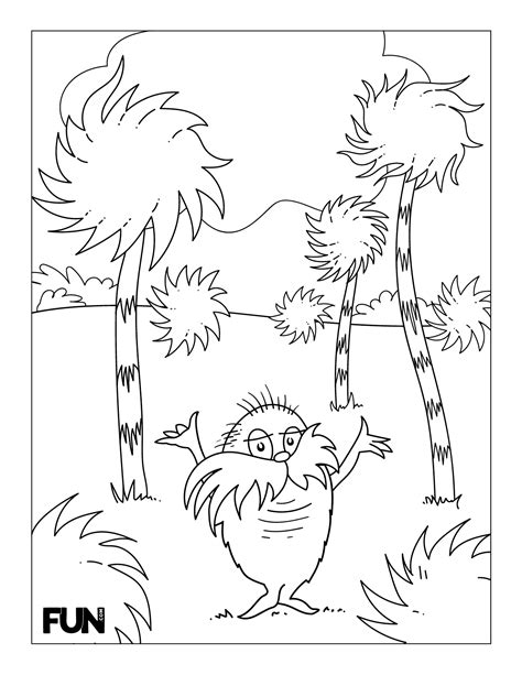 printable lorax coloring pages