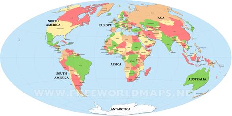 Printable Map Of Countries Of The World