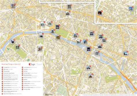 Printable Map Of Paris Attractions