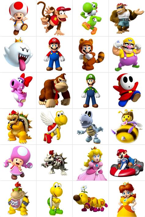 Printable Mario Characters Name