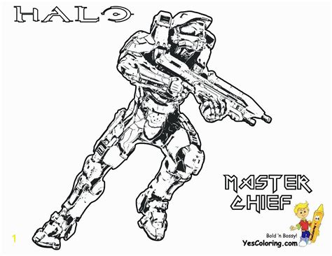 printable master chief halo coloring pages