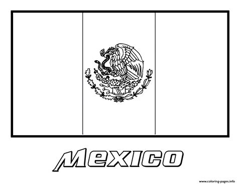 printable mexican flag to color