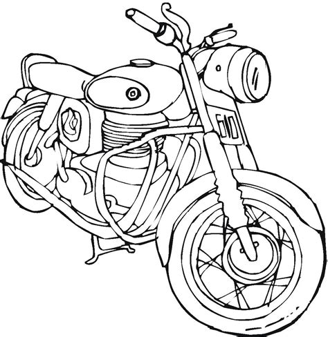 printable motorcycle coloring pages