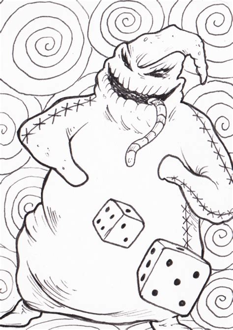 printable oogie boogie coloring pages