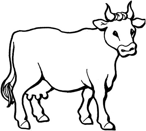 printable picture of a cow
