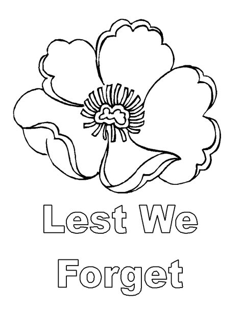 printable poppy pictures to colour