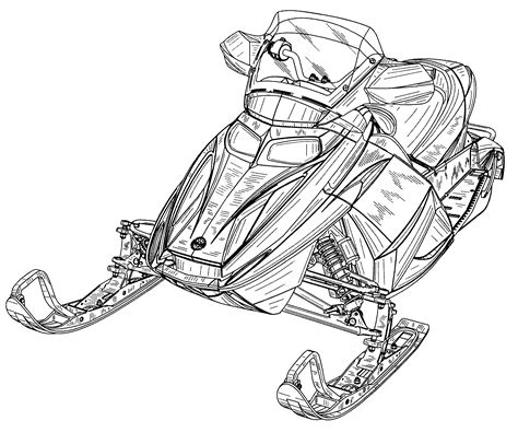 printable snowmobile coloring pages