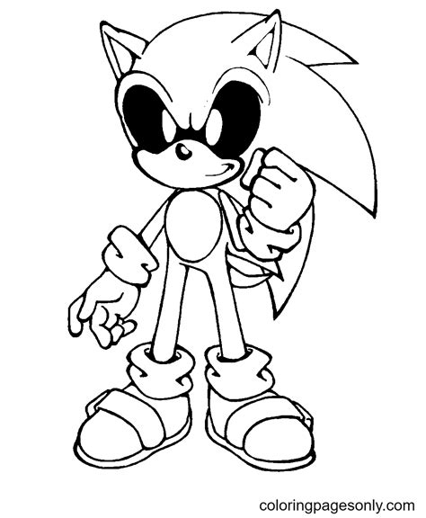 printable sonic exe coloring pages