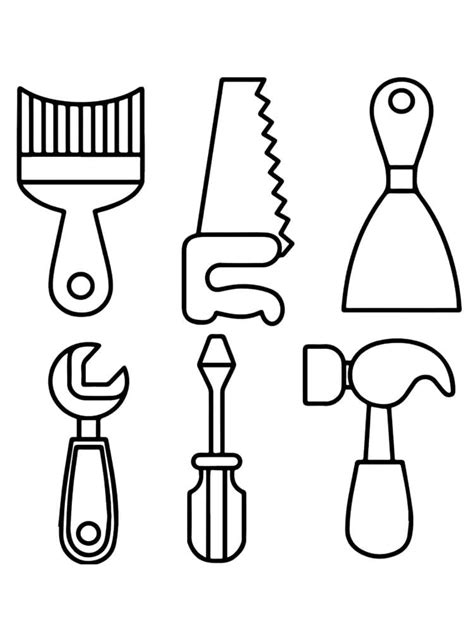 printable tools coloring pages