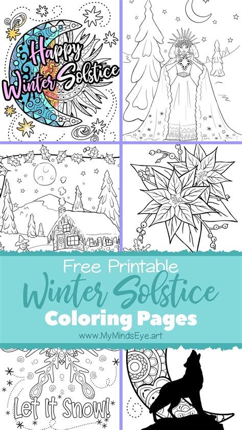 printable winter solstice coloring pages