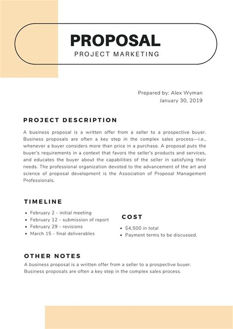Proposal Document Template