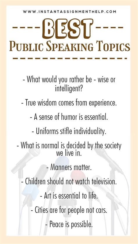 public speaking speech topics for college students