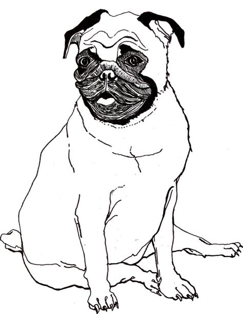 pug printable coloring pages