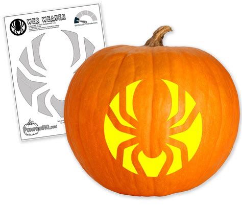 pumpkin stencil spider