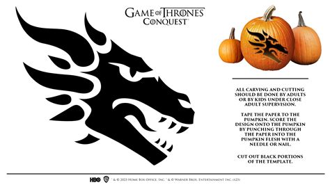 pumpkin stencils game of thrones