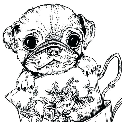 puppy coloring pages for adults
