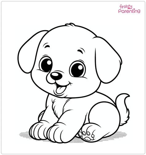 puppy colouring page