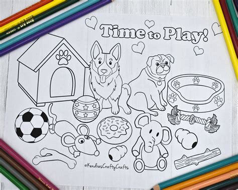 puppy playtime coloring pages