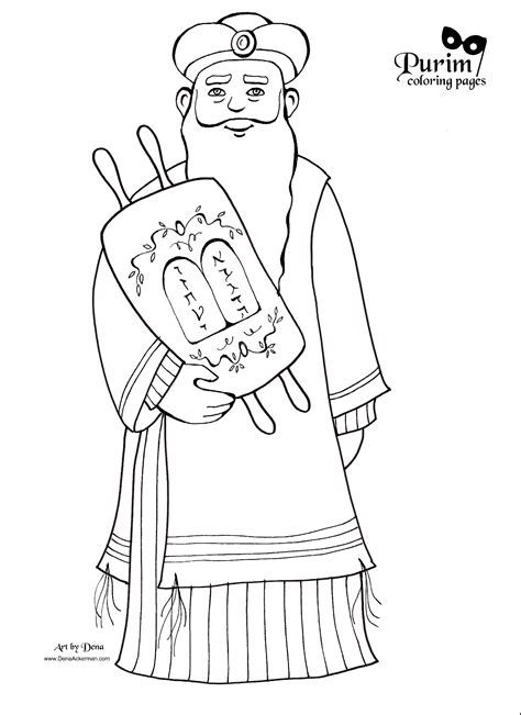 purim characters coloring pages