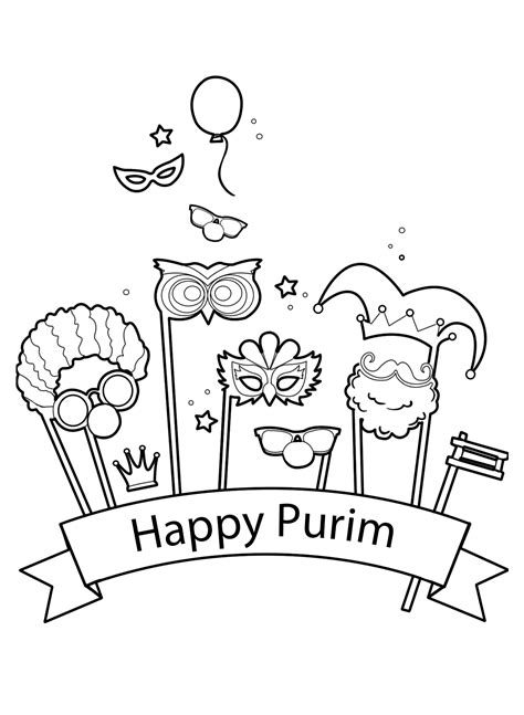 purim coloring pages printable