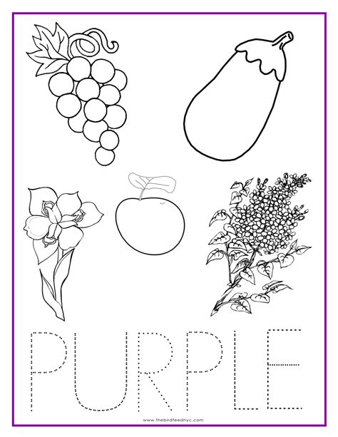 purple coloring pages