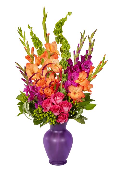 purple gladiolus bouquet
