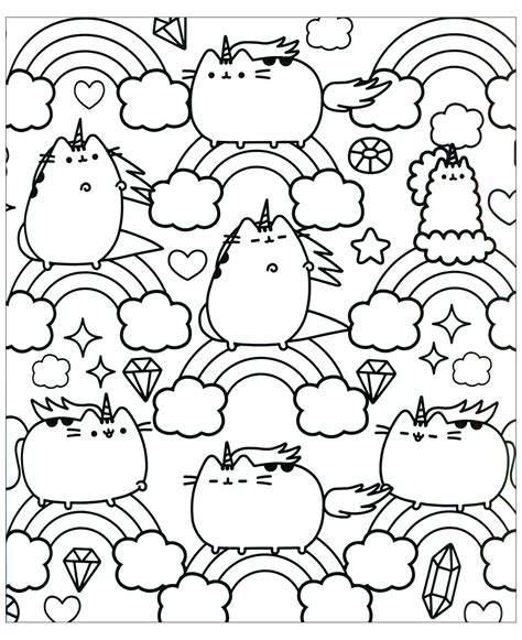 pusheen coloring pages