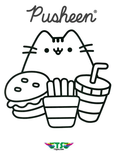 pusheen coloring pages printable