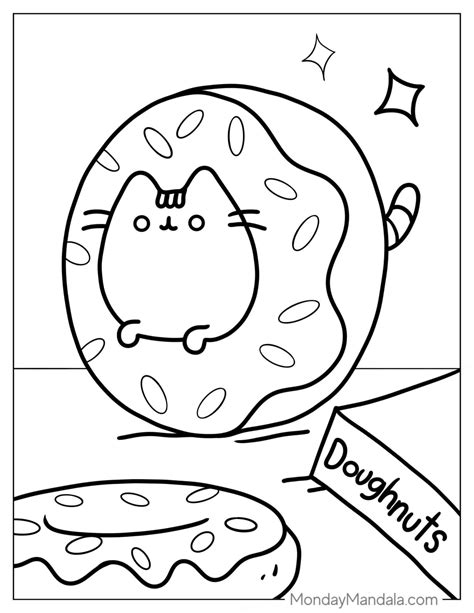 pusheen colouring pages