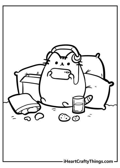 pusheen thanksgiving coloring pages