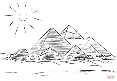 pyramid coloring pages