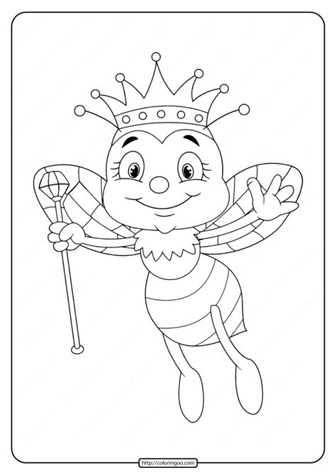 queen bee coloring pages