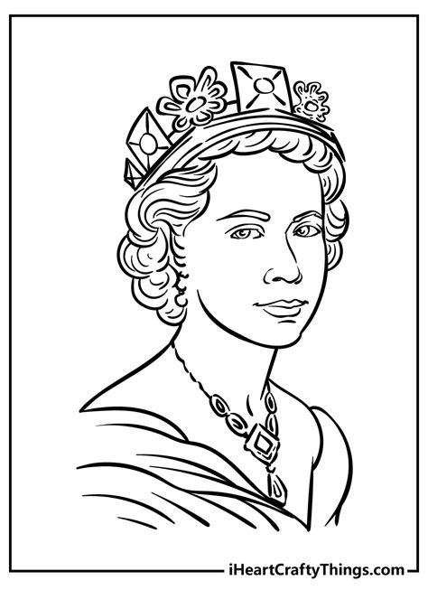 queen elizabeth ii coloring pages