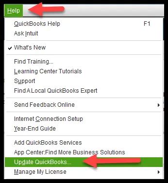 QuickBooks Failed Update