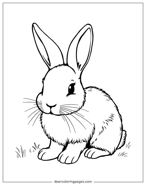 rabbit coloring sheet