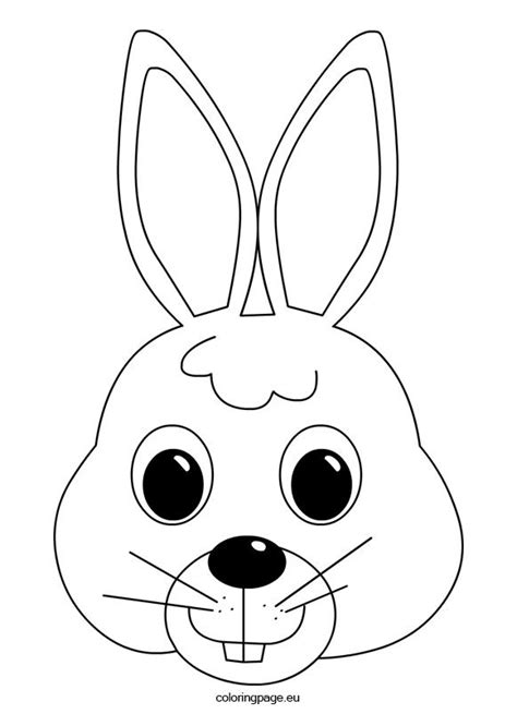 rabbit face coloring page