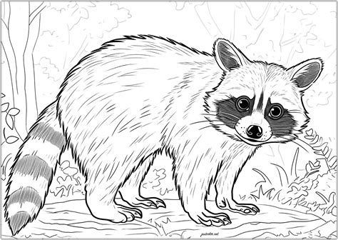 raccoon coloring book