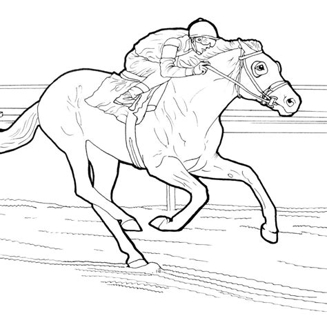 race horse coloring pages