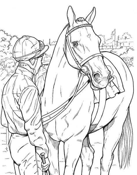 race horse coloring pages