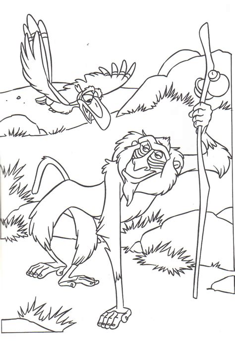 rafiki lion king coloring pages